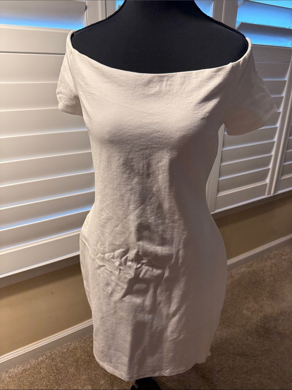 Lulu's White Off-the-Shoulder Mini Dress
